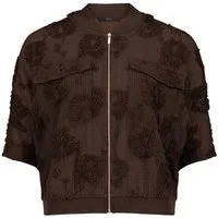 Zero Jackenblazer Damen mit Fledermausärmeln Stickerei
