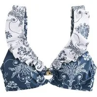 LAURA ASHLEY Bustier-Bikini-Top Laura Ashley ausgeschnittenes Bikinitop, Rüschen (1-St)