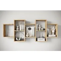 Home affaire Wandboard Wandregal Trio, 1-tlg., Stell- oder Hängeregal, 10 offene Fächer, flexibel montierbar