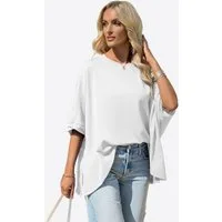 Imily Bela T-Shirt Damen Oversized Top mit Fledermausärmeln (Packung, 1-tlg., 1per-Pack) einfarbig