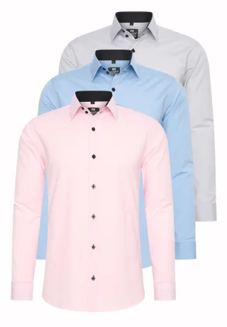 3er Set Business Hemd