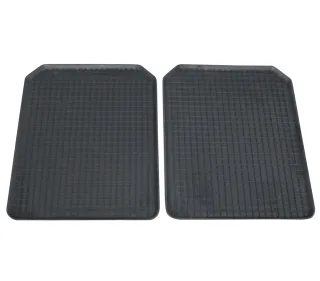 2x Gummi Fußmatten Gummifußmatten HOHER RAND Autoteppich SET für VORN Schwarz