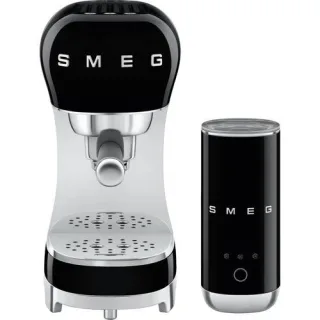 SMEG ECF12BLEU Bundle Siebträgerm. + Milchaufschäumer