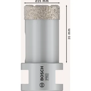 Bosch PRO Diamanttrockenbohrer Dry Speed Best for Ceramic, 25 x 35 mm - 2608587117