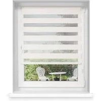 Doppelrollo Klemmfix Doppelrollo / Duo Rollo, 45 x 150 cm, leinen struktur, Victoria M., blickdicht, ohne Bohren, freihängend, Klemmfix