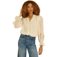 Love & Roses Langarmbluse Love & Roses Bluse mit 3D-Schleife, Regular (1-tlg)