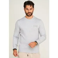Jack & Jones Sweatshirt POPS SWEAT CREW NECK Sweatpullover Casual Basic Shirt Unifarben Baumwollmischung
