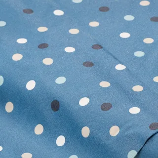 Beschichteter Baumwollstoff Tupfen, jeans-color
