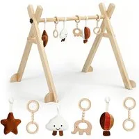 relaxdays Baby Gym Spielbogen Holz