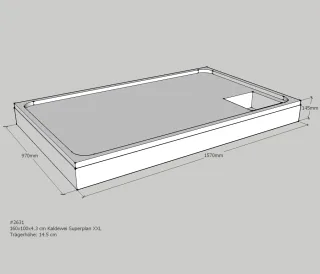 Neuesbad Wannenträger für Kaldewei Superplan XXL 160x100x4,3 SD21057