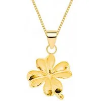 Goldene Hufeisen Kette mit Anhänger Halskette Gold Kleeblatt 925 24K Gelbgold vergoldet Blatt Kette, 925 Sterling Silber (hypoallergen)