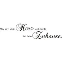 OTTO home Wandspruch Wo sich dein Herz wohlfühlt, ist dein Zuhause (1 St), Wandaufkleber, selbstklebend, rückstandslos abziehbar, Sticker, Spruch