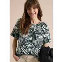 CECIL Kurzarmbluse mit allover Print