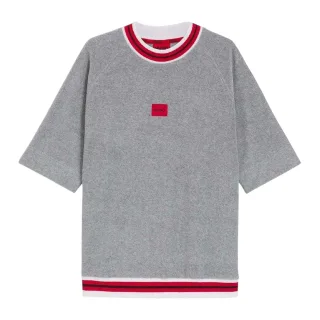 Hugo Boss - Sweatshirt für Herren, Kontrast-Besatz, leger, kurzärmlig (Grau)