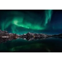 Papermoon Fototapete Photo-Art JAVIER DE LA, LOFOTEN AURORA-REFLEXION