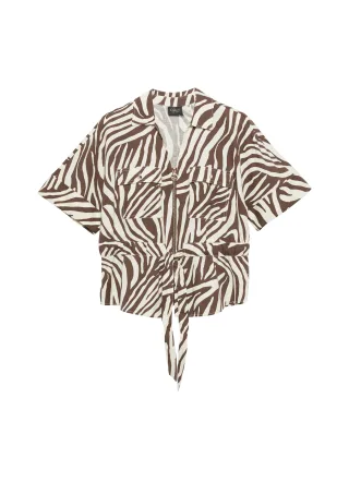 s.Oliver BLACK LABEL - Bluse creme/braun - Gr. - 38