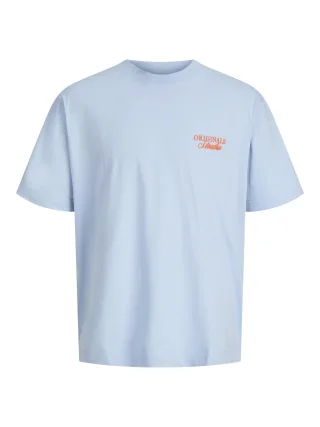JACK&JONES - JORNORREBRO TYPO TEE SS CREW NECK NOOS Cashmere Blue - Gr. - L