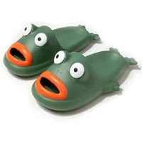 Corimori Frosch Badeschuhe, Badelatschen Damen und Herren Badeschuh (Packung, Geschenk) rutschfeste Hausschuhe mit ultraweicher Eva-Sohle, EU Größe 36-37