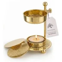 Incensera Räucherstövchen Räucherstövchen Weihrauchbrenner mit Sieb, Räuchergefäß Incense Burner, Sieb oder Schale, höhenverstellbare Modelle, Metall, standfest