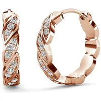ROUGEMONT Paar Creolen Damen Creolen Ohrringe Maison Prestige mit Zirkonia Besatz, Wasserfest