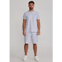 Siksilk Sweatanzug SikSilk Herren Grau Marl T-Shirt and Shorts Set