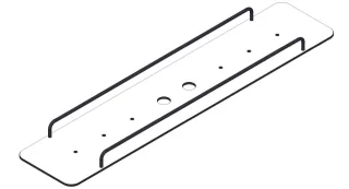 Giese Flatbord schwarz matt mit Schichtstoff (HPL) in weiss, 36002-14 36002-14