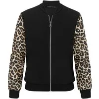 CLOUD 5IVE Bomberjacke CLOUD 5IVE Bomber Jacket 2-Tone Leo Sleeve Print (1-St)