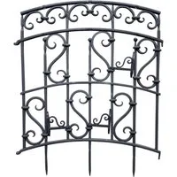 HTI-Living Rankgitter Rankgitter mit Ornamenten Nessa Schwarz Stück, 1 St., 1 Rankgitter, Rankhilfe Spalier