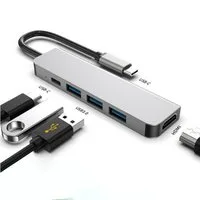 Jumpeak Typ c zu HDMI 4k usb3.0 pd, 9 in 1/5 in 1 docking station USB-Adapter USB-C( Type-C)  zu Type-C( USB-C) , Laptop-Dockingstation, 5/9 Port, USB C Hub, 4K HDMI