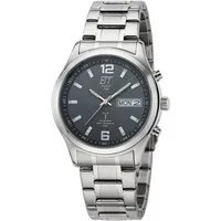 ETT Funkuhr Gobi EGS-11247-22M, Armbanduhr, Herrenuhr, Datum, Solar, Edelstahlarmband