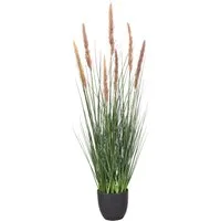 Kunstgras Grasbusch Cortaderia selloana, Creativ green, Höhe 95 cm, mit Naturwedeln