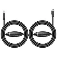 USB 3.2 Gen 1 Aktivkabel, USB-A Stecker > USB-B Stecker schwarz, 10 Meter