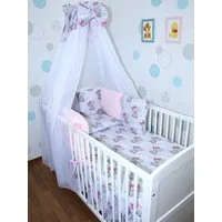Primawela Babybettwäsche Bettwäsche Bettset MINKY - 6 x Kissen -6t -Nestchen Chiffon Himmel -3