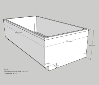 Neuesbad Wannenträger für Kaldewei Cono Duo Nr.735 200x100 SW11132