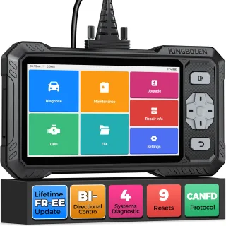 KINGBOLEN S608 OBD2 Scanner Automotive Diagnostic Tool 4 System Diagnosis 9 Resets Bi-Directional Control CANFD Lifetime