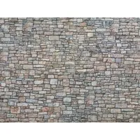 NOCH Modelleisenbahn-Spielunterlage 3D-Kartonplatte „Bruchsteinmauer“, bunte Modellbau