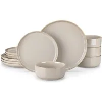 vancasso Geschirr-Set Tafelservice für 4/6, Steingut Geschirrset, Spülmaschinenfest (12-tlg), 4 Personen, Steingut