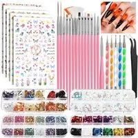 SURFOU Nageldesign Zubehör Nageldesign Zubehör Nail Art Neonail Set Nagel Pinsel für Gelnägel, Nägel Zubehör, Nailart, Acryl Pinsel für Nägel, Nagelpinsel