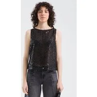 QS Blusentop Bluse Paillettentop
