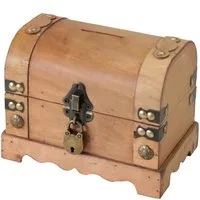 HMF Geldkassette Spardose aus Holz mit Schloss (1 St), dekorative Aufbewahrungsbox mit Schloss, 18,5 x 12 x 14 cm, Namibia