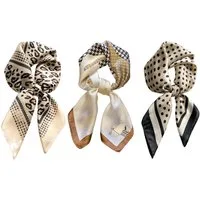 Zaewry Seidentuch Damen Seide Gefühl Schal Halstuch Schal Frauen Seidenschal, (3-St), Seidentuch Scarf Bandana Taschentuch Ansatz Handgelenk