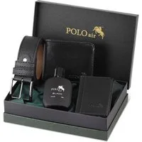 Jungengel Herrendiener Luxus Leder Geschenk Set 5-Teilig Gürtel, Parfüm, Geldbörse Herren, (Set, 4 St., All in One), Luxuriöses 4-teiliges Herren-Set, Ideales Geschenk für Männer