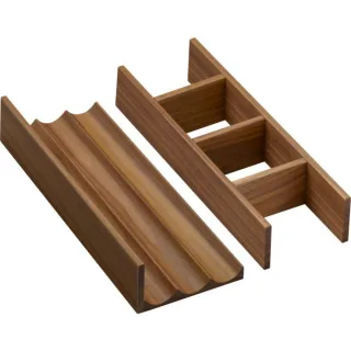 hansgrohe IntraStoris Inneneinteilung 54231630 für Schubkasten, 130x320/1375x550mm, Nussbaum dunkel