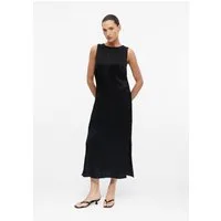 comma Maxikleid Kleid Kleid mit Crépestruktur und Schlitzen