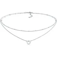 Elli Ketten-Set Choker Layer Kugelkette 925 Silber, mit Kristallen von Swarovski®