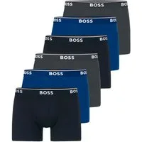 BOSS Boxer Cotton Stretch (6-St) mit umlaufend eingewebtem Markenschriftzug