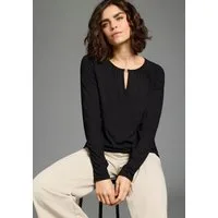 Laura Scott Longsleeve mit Schmuckelement, elastischer Bund