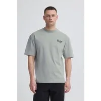 Indicode Rundhalsshirt IDBrybell Lässiges T-Shirt mit Backprint - Oversize Fit