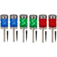 HAC24 LED Solarleuchte Garten Solar Lampen Solarlampen Terrasse, LED fest integriert, Warmweiß, Mystic Star mit Erdspieß