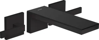 Hansgrohe 3-L Waschtischarmatur Axor MyEdition F-Set Wandmontage mattschwarz/schw., 47080670 47080670